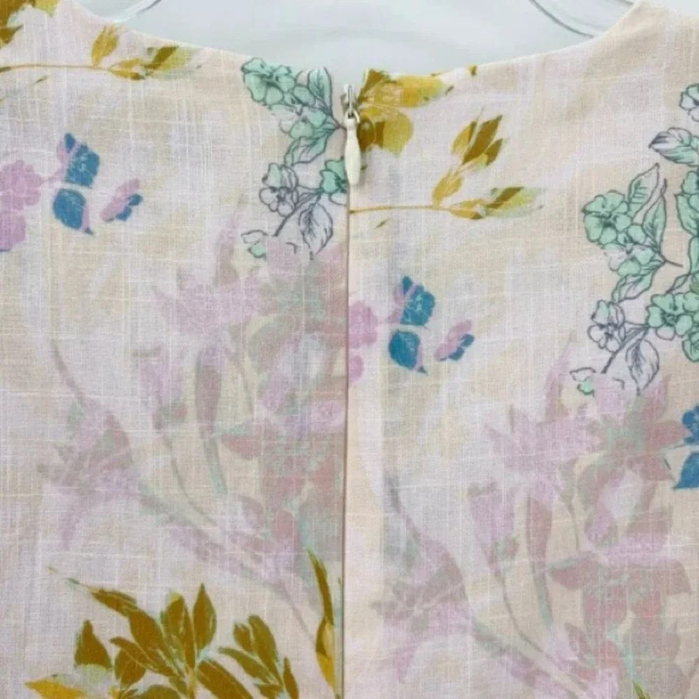 B44 Hunter Bell Palmer Maxi Dress Floral Puff Sleeve Flowy Garden Party - Picture 8 of 12